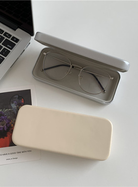 ND 韩国ins简约风高级感近视眼镜盒学生便携抗压太阳镜收纳盒男女