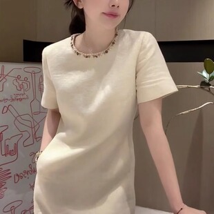 专柜正品高级感法式轻奢名媛小香风连衣裙收腰气质短款小个子裙子