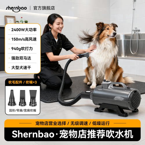 神宝大功率双马达狗狗烘干吹水机