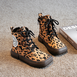 儿童棉鞋女童高帮帆布鞋加绒加厚保暖2025冬季新款百搭男童二棉鞋