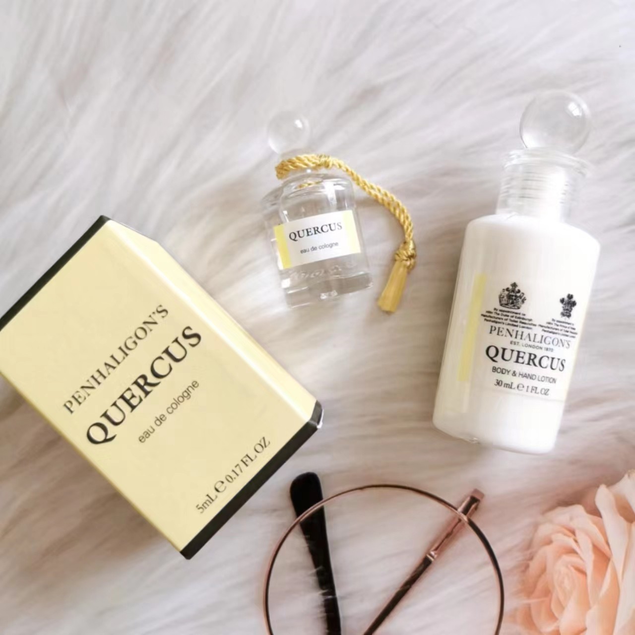 潘海利根quercus皇家橡树身体乳护手霜30ml/香水原装q版5ml