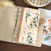 A5A6活页本扩展布艺水洗牛皮纸夹分隔页刺绣文艺笔插素材收纳册