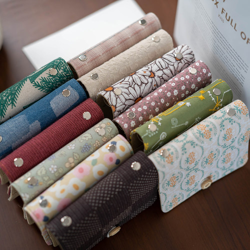 布艺面A8M5活页刺绣印花文艺手工随身小清新碎花手账笔记事本