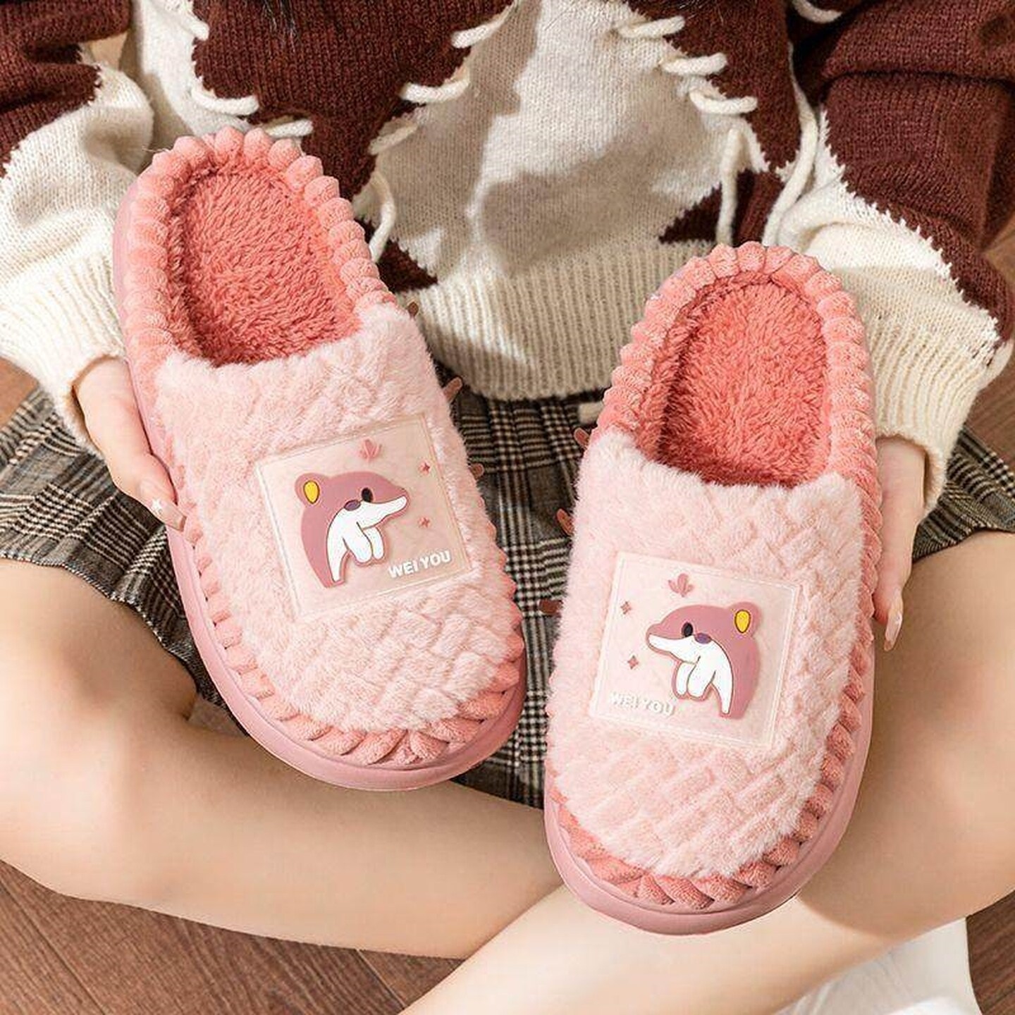 2026棉拖鞋男士冬季新款居家用室内防滑加厚底保暖女毛毛拖鞋情侣