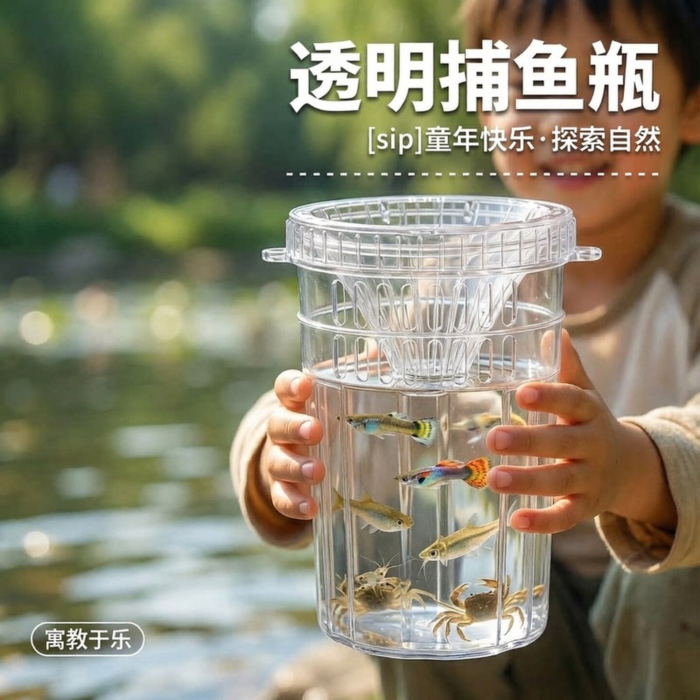 户外儿童抓鱼瓶捕捉鱼神器捕鱼瓶逮小鱼钓鱼捞鱼捕鱼捕虾小溪工具