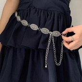 衣服腰链子配饰腰带女士复古小众民族风雕花装 饰百搭高级感连衣裙