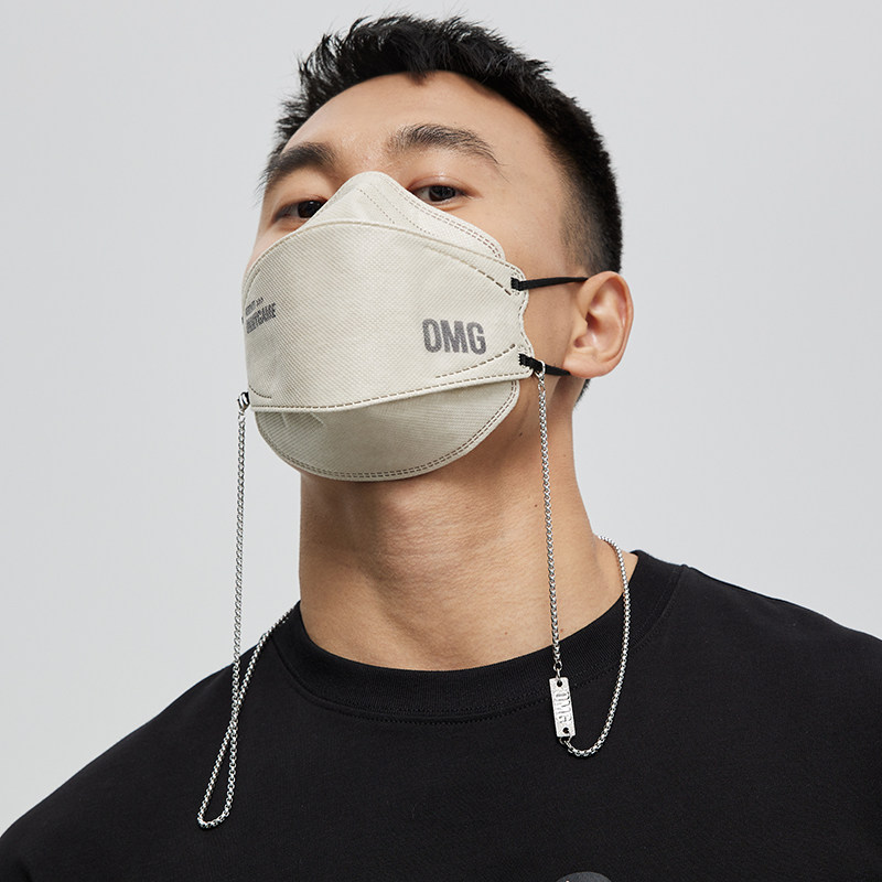 OMG TRENDY BRAND CUSTOM VERSATILE TITANIUM NECKLACE PENDANT BRAND MASK HANGING CHAIN CAN BE HUNG ELECTRONIC Y