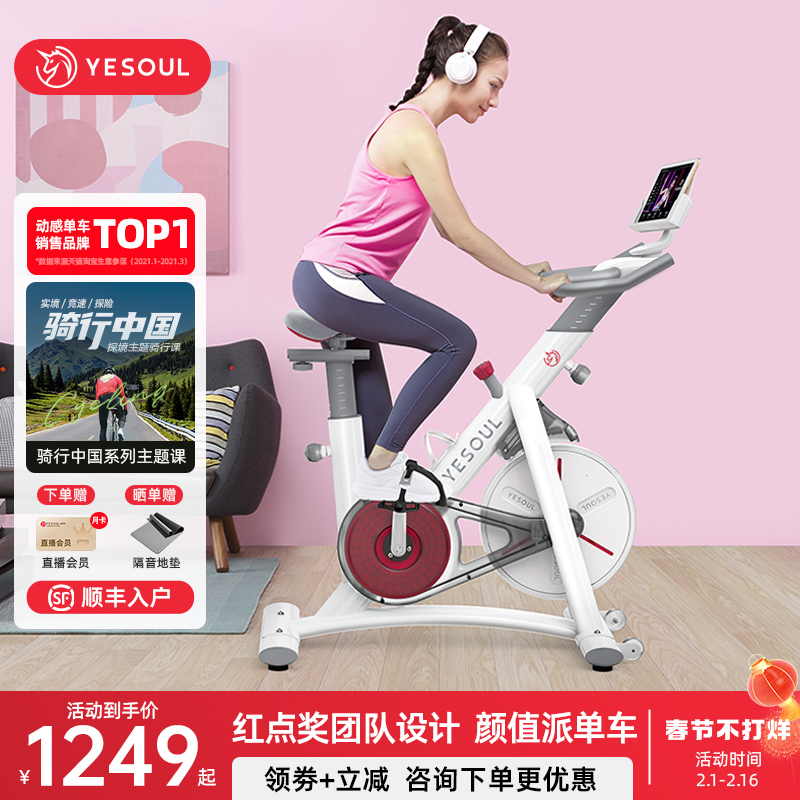 YESOUL野小兽智能动感单车家用运动健身器材室内健身车静音S1