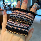 冷灰系编绳基础皮筋ins韩版 打底头绳 简约扎头绳耐用发绳韩国新品