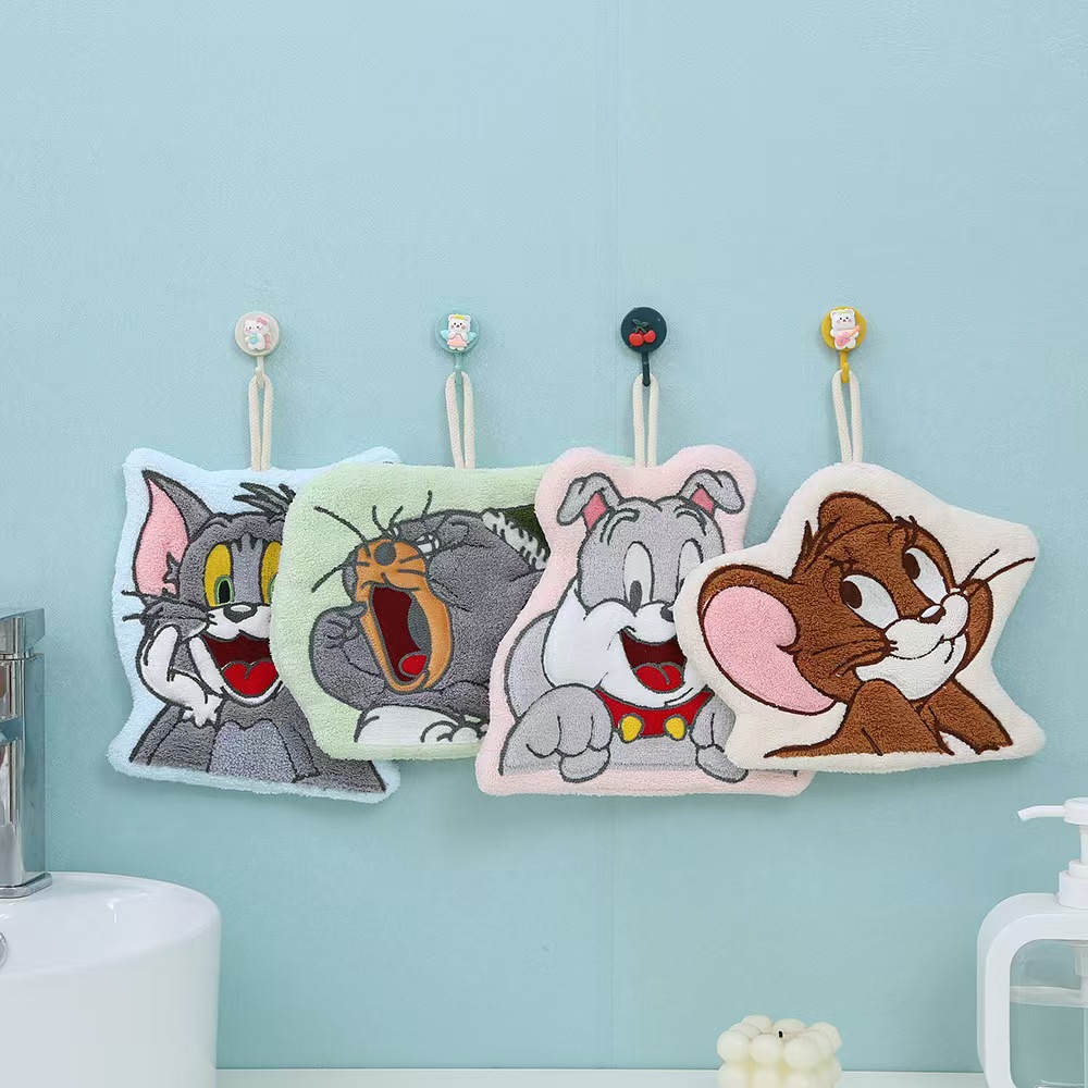 猫和老鼠擦手巾不掉毛