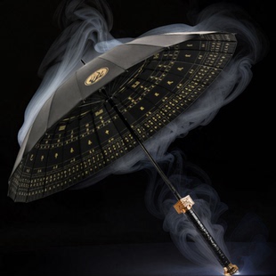 男式八卦剑柄伞长柄伞大号雨伞24骨加厚加大加固结实抗风直杆伞