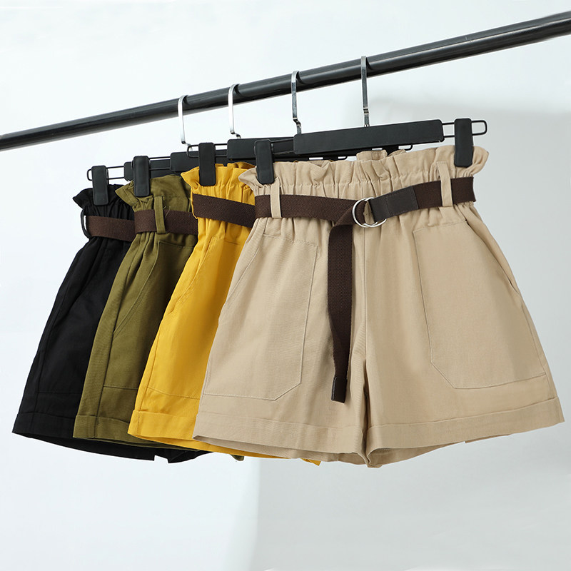 短裤女夏季2020新款外穿百搭显瘦a字高腰阔腿宽松休闲热裤裙潮ins