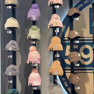 New Era纽亦华2024冬新MLB毛线帽男女NY针织帽时尚百搭保暖帽子潮