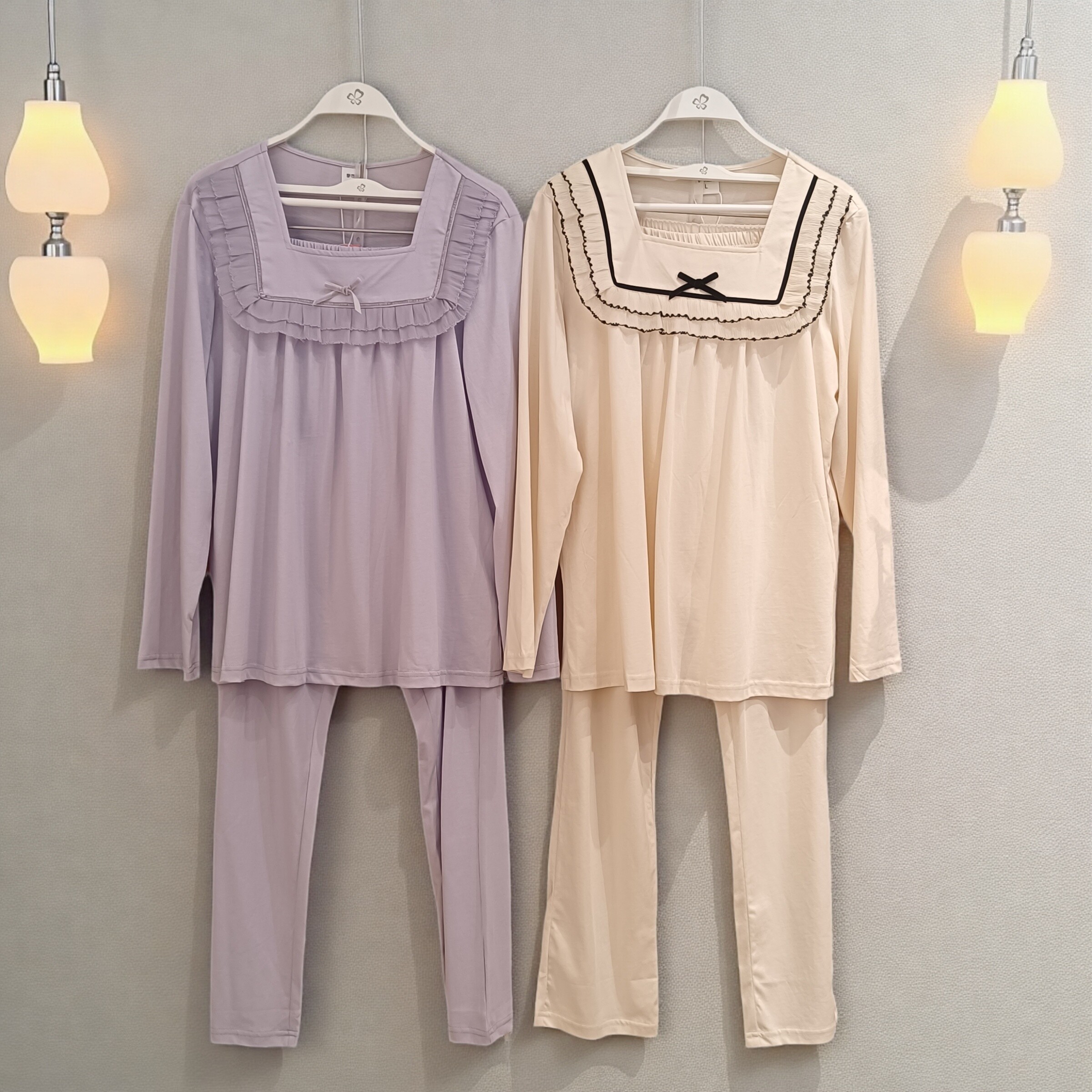 都市丽人女士纯棉睡衣长袖长裤