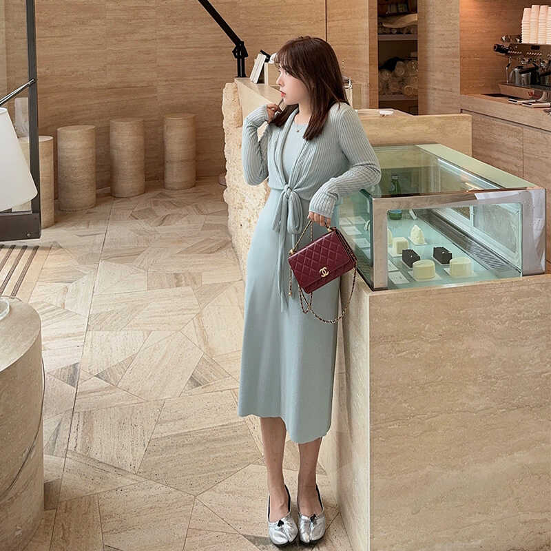 两件套高级感显瘦天丝名媛