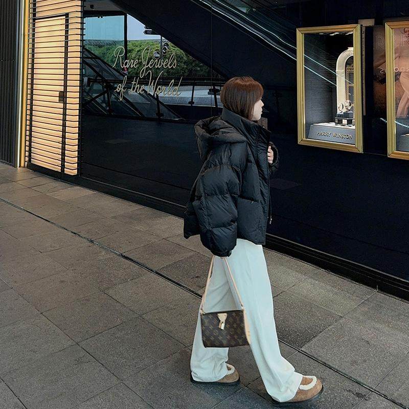 知更鸟昂酱 小个子时髦显瘦黑色新国标90白鸭绒短款羽绒服,女装/女士精品,羽绒服,淘宝优惠券,粉丝福利购,淘宝优惠卷
