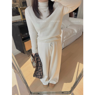 半高领100%羊毛显瘦打底毛衣