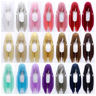 秀琴家万用cosplay假发长直1米多色亚克加蓬发丝仿真头皮玫瑰内网