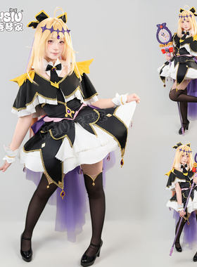 秀琴家 森亚琉琉歌cos服装 变身 名侦探光之美少女 黑Q 露露卡