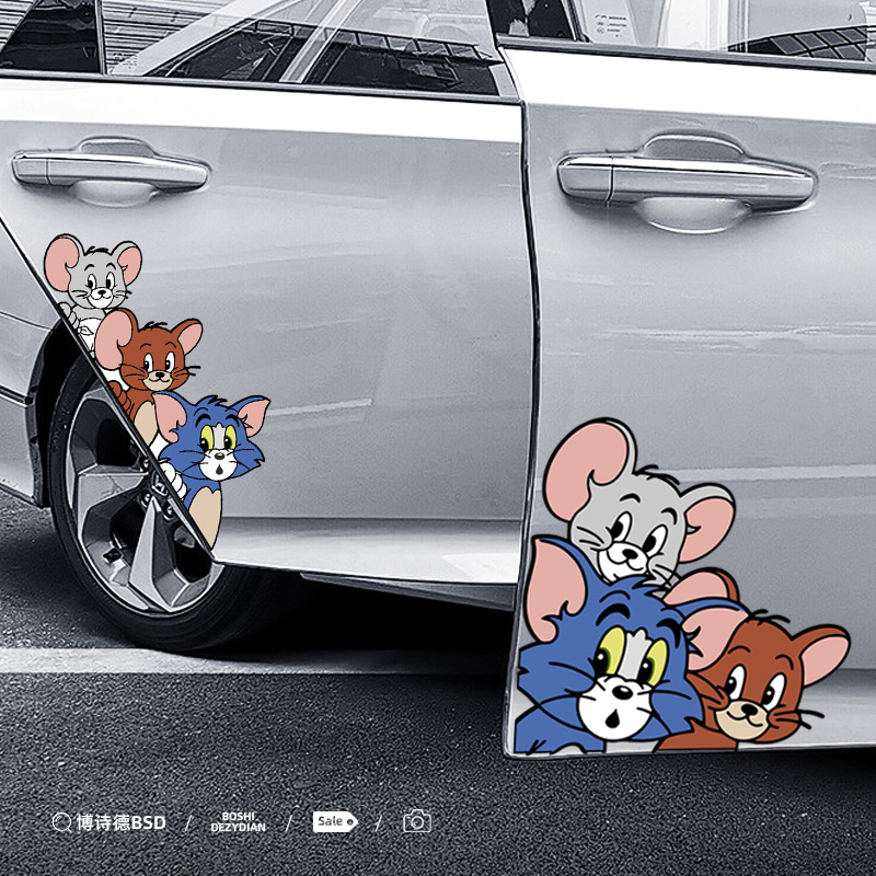 燁影汽車電動車貓和老鼠裝飾標貼