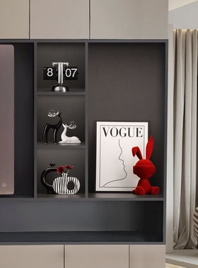 轻奢玄关电视柜壁龛装饰摆件送礼