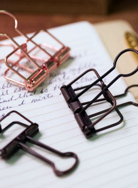 日本HIGHTIDE 精选 TOOLS to LIVEBY 票夹 礼拜文房透视金属长尾夹学生考卷文具书夹 商务办公文件资料票据夹