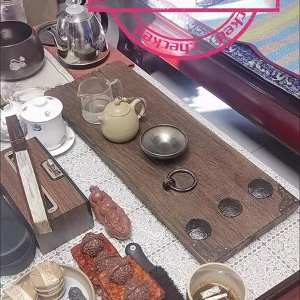 老榆木茶托板干泡茶盘古朴诧寂纹理自然风化木筋凹凸尽显岁月沧桑