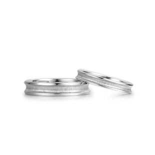 ONE SWEAR/梵誓溪谷 简约设计18k金对戒定制 铂金婚戒素金女戒