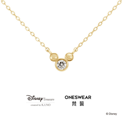 迪士尼Mickey米奇米老鼠钻石项链