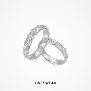 梵誓续曲18k金结婚对戒情侣款 PT900铂金戒指女婚戒一对 SWEAR ONE