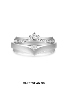 梵誓雪中巴黎 小众结婚对戒定制爱情18K金铂金情侣戒指 SWEAR ONE