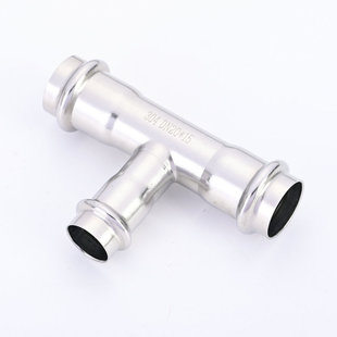 304不锈钢卡压式异径三通燃气管穿线水管变径接头配件双卡压管件