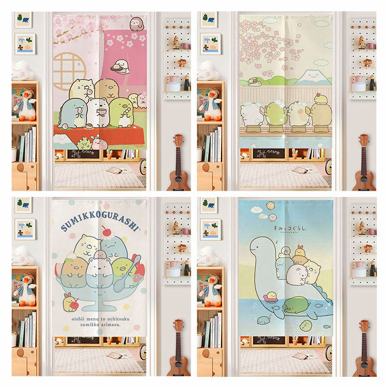 定制布艺门帘角落生物可爱卡通儿童房玩具店门帘隔断遮挡帘柜帘子