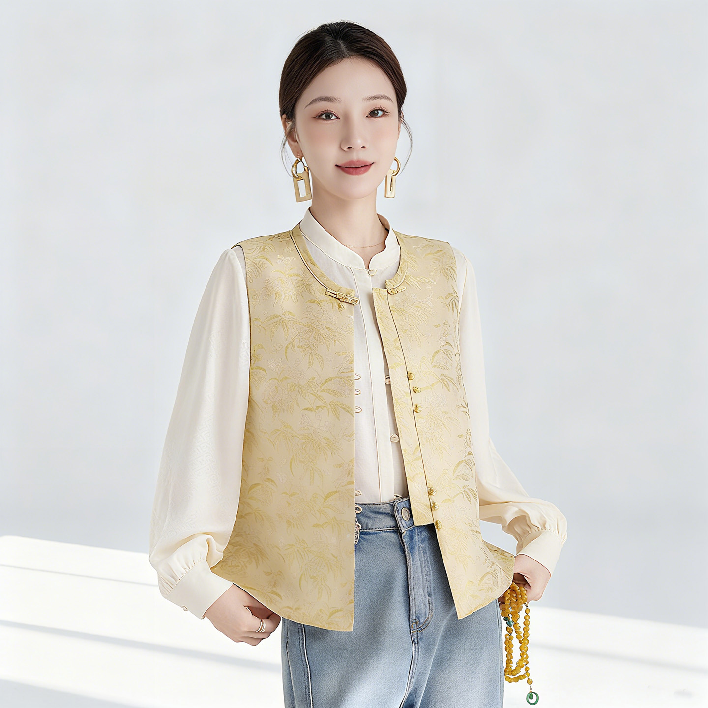 水墨佳人新中式减龄马甲