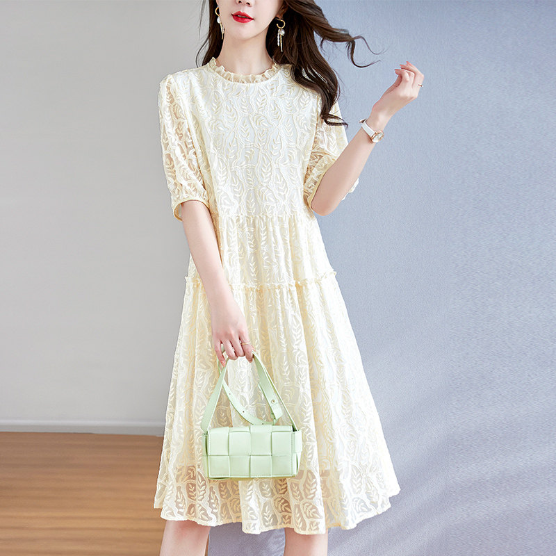 水墨佳人杭州真丝桑蚕丝连衣裙女新款小个子妈妈夏装气质短袖宽松
