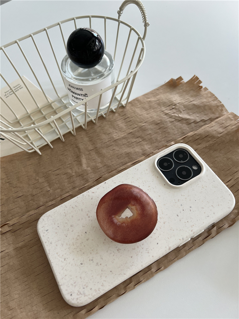 小众法式贝果面包支架手机壳