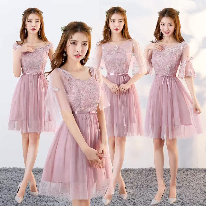 伴娘礼服短款2018新款韩版春夏季伴娘服姐妹裙表演服毕业小礼服女在类目 女装/女士精品, 婚纱/旗袍/礼服, 礼服/晚装中 - 来自Buy2taobao.com提供专业的淘宝代购服务