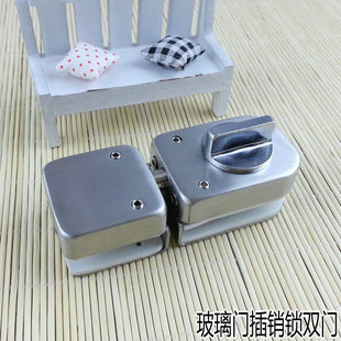 不锈钢玻璃门插销 玻璃门锁 浴室卫生间专洗手间专用 地锁 免开孔