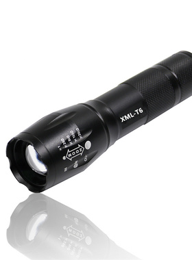 包邮T6调焦18650电池户外骑行照明装备防水迷你LEDT6强光充电手电