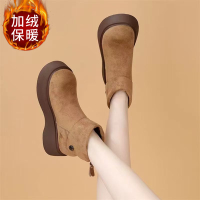 品牌正品加绒加厚博肯短靴雪地靴