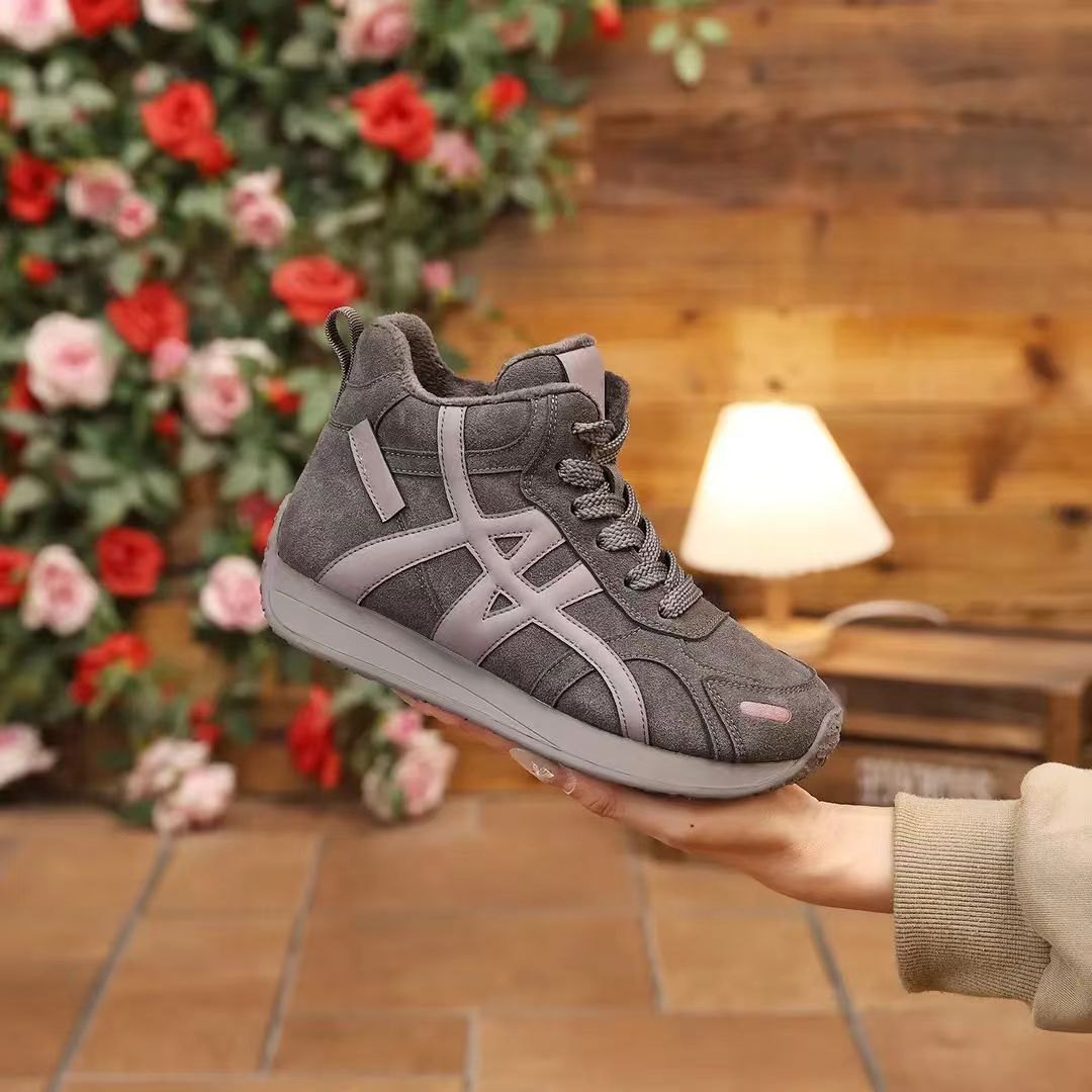 品牌加绒休闲舒适短靴高帮运动鞋