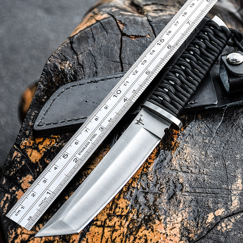 几何刀氚气随身直刀 刀具防身 野外求生露营工具开刃锋利小刀