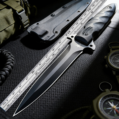 户外生存直刀野营便携高硬度随身刀具防身荒野求生战术野外多用刀