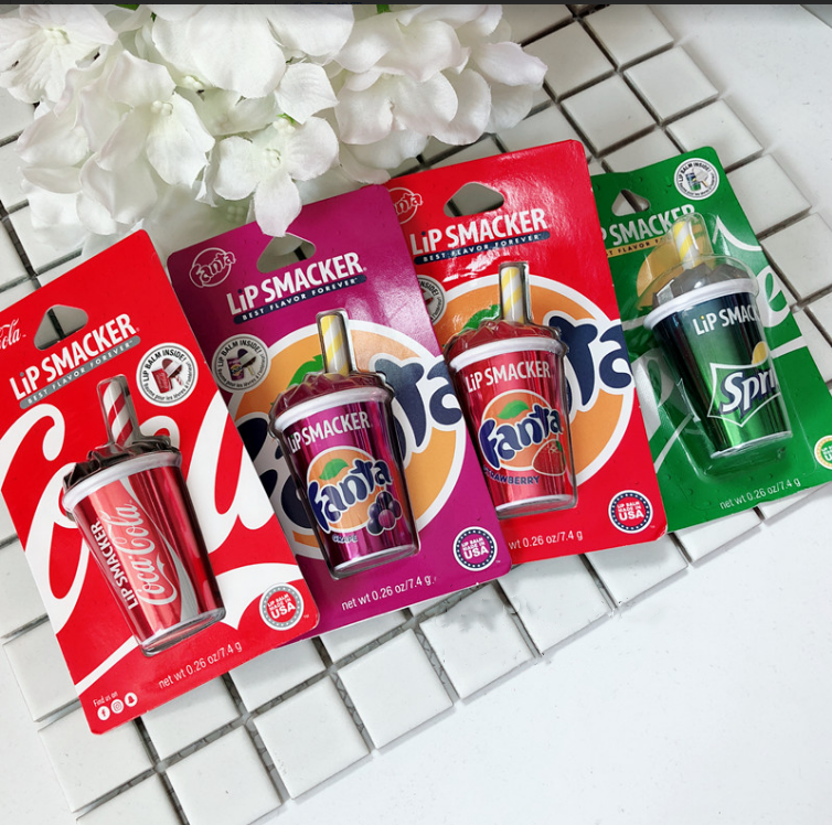 美国lip smacker可口可乐润唇膏 可乐芬达雪碧葡萄保湿唇膏