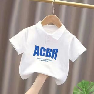 薄款 t恤洋气儿童上衣夏季 纯棉中小童装 短袖 2025男女童半袖 polo衫