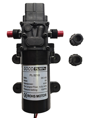 6V12V18V24V36V48V60V60W博今bojin直流隔膜水泵房车增压喷雾清洗