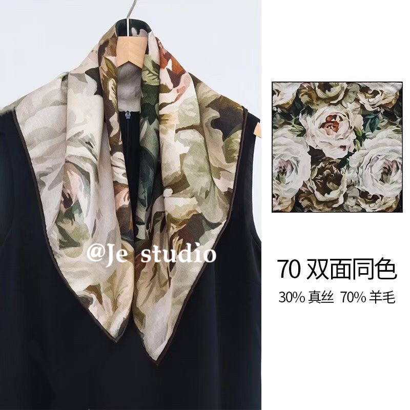 玫瑰花园真丝羊毛中方保暖百搭老钱风