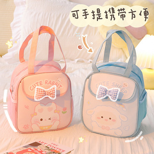 保温饭盒袋帆布便携学生上班族大容量手提袋子高颜值手拎便当包