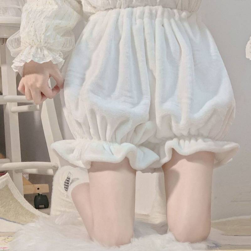 加绒南瓜裤女冬季保暖家居短裤