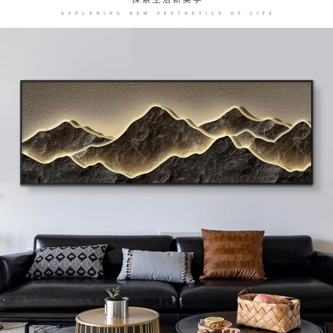 新款客厅沙发背景现代轻